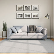 Vloerkleed 200x200 cm grijs laagpolig wasbaar