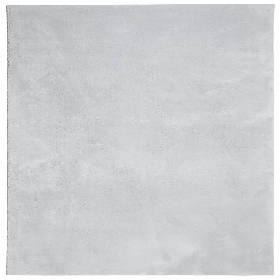 Vloerkleed Huarte Laagpolig Zacht Wasbaar Grijs 240 x 240 cm