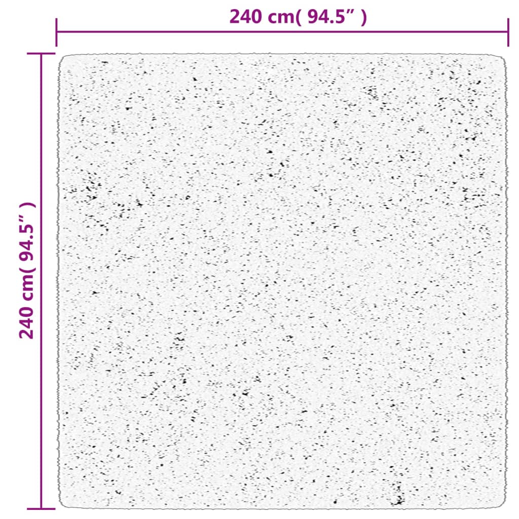 Vloerkleed Huarte Laagpolig Zacht Wasbaar Grijs 240 x 240 cm