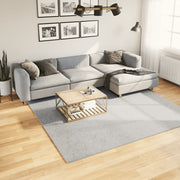 Vloerkleed 240x240 cm grijs laagpolig zacht wasbaar