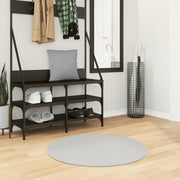 Vloerkleed rond Ø 80 cm grijs wasbaar