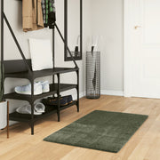 Vloerkleed 60x110 cm bosgroen laagpolig wasbaar