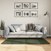 Vloerkleed 80x150 cm bosgroen laagpolig zacht wasbaar
