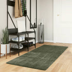 Vloerkleed 80x200 cm bosgroen laagpolig wasbaar
