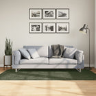 Vloerkleed 100x200 cm bosgroen laagpolig zacht wasbaar