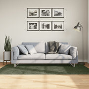 Vloerkleed 100x200 cm bosgroen laagpolig zacht wasbaar