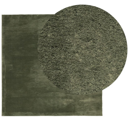 Vloerkleed Huarte Laagpolig Zacht Wasbaar Bos Groen 120 x 120 cm