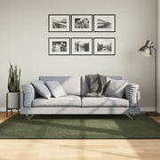 Vloerkleed 140x200 cm bosgroen laagpolig zacht wasbaar