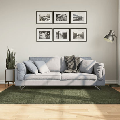 Vloerkleed Huarte Laagpolig Zacht Wasbaar Bos Groen 140 x 200 cm