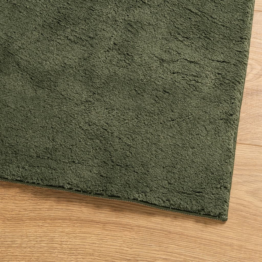 Vloerkleed Huarte Laagpolig Zacht Wasbaar Bos Groen 160 x 160 cm