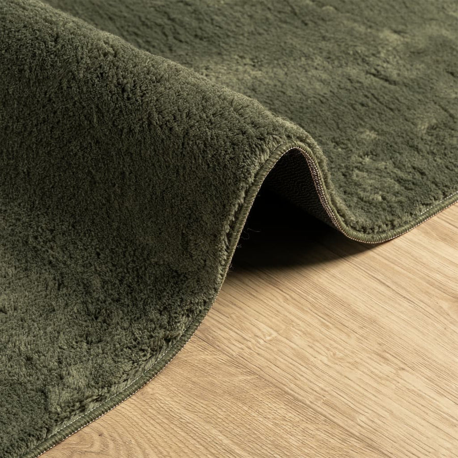 Vloerkleed Huarte Laagpolig Zacht Wasbaar Bos Groen 160 x 160 cm