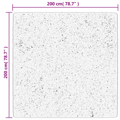 Vloerkleed HUARTE laagpolig zacht wasbaar 200x200 cm bosgroen