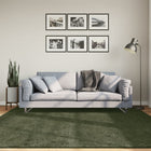 Vloerkleed HUARTE 200x200 cm bosgroen wasbaar