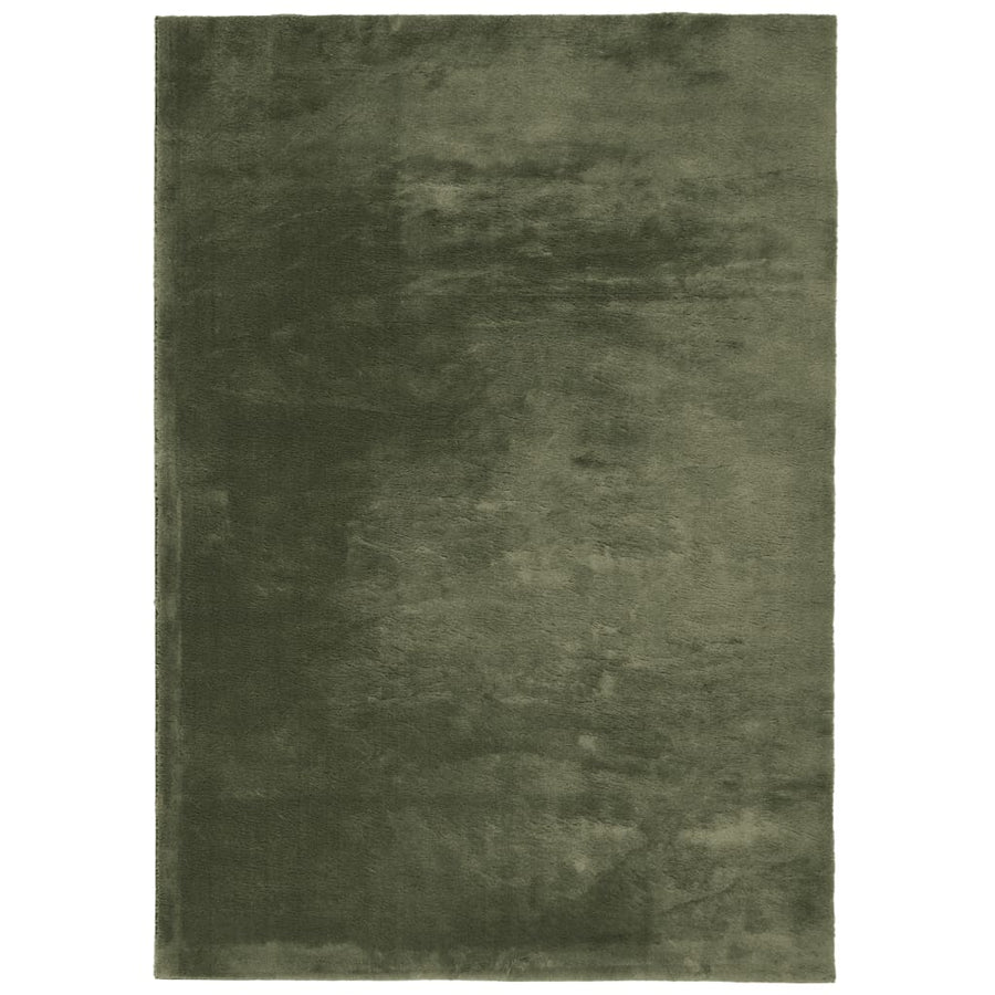 Vloerkleed HUARTE laagpolig zacht wasbaar 200x280 cm bosgroen