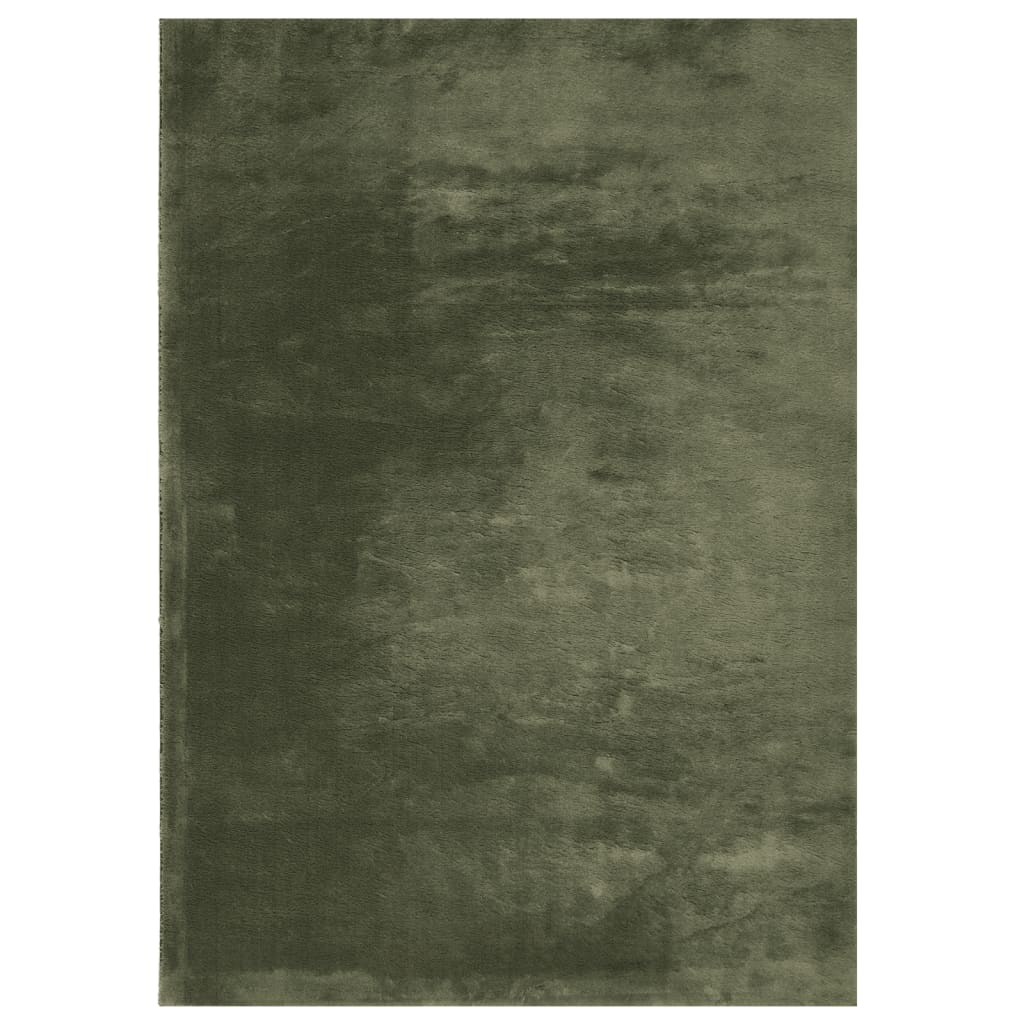 Vloerkleed HUARTE laagpolig zacht wasbaar 240x340 cm bosgroen