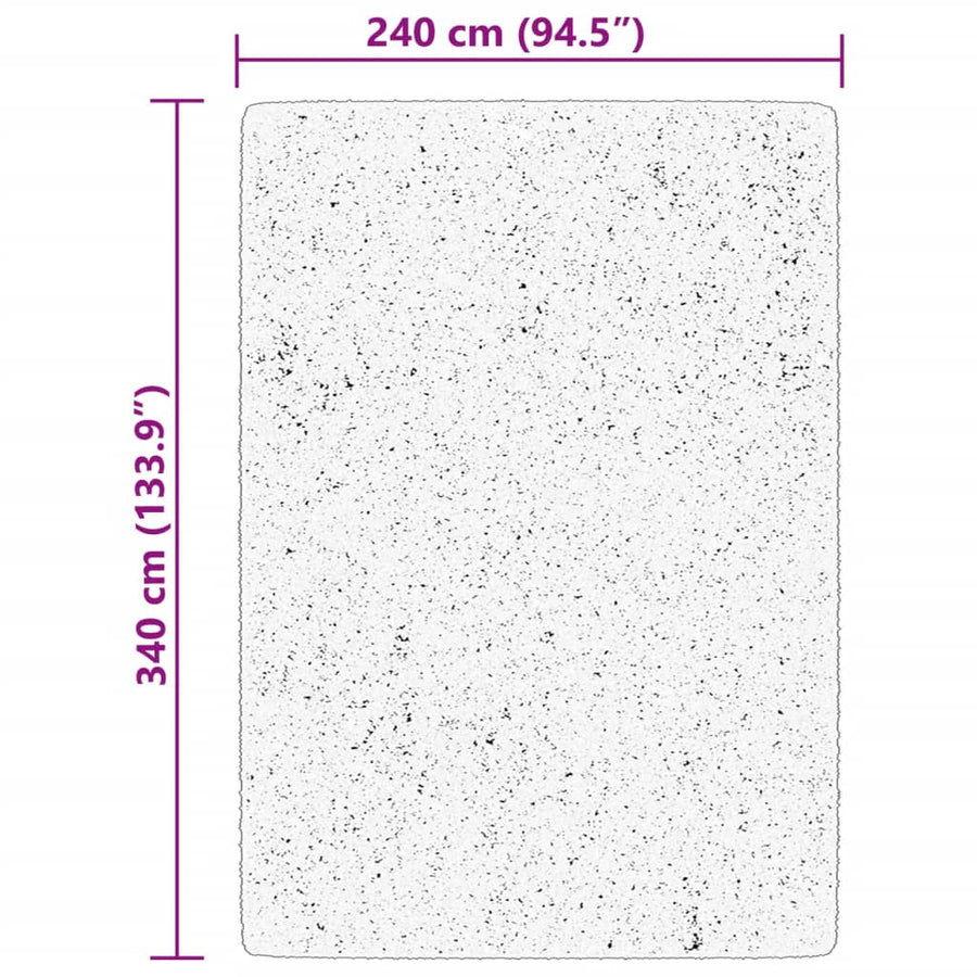 Vloerkleed HUARTE laagpolig zacht wasbaar 240x340 cm bosgroen