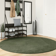 Vloerkleed rond Ø 200 cm bosgroen