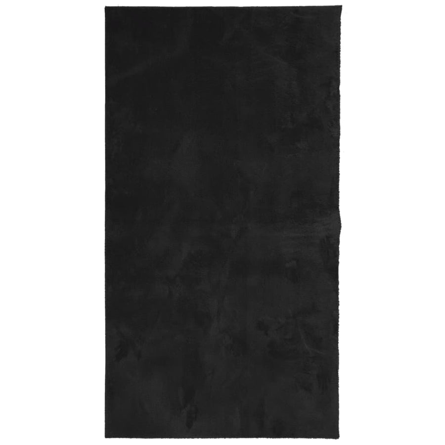 Vloerkleed Huarte Laagpolig Zacht Wasbaar Zwart 60 x 110 cm