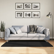 Vloerkleed HUARTE 80x150 cm zwart wasbaar