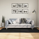 Vloerkleed 100x200 cm zwart laagpolig wasbaar