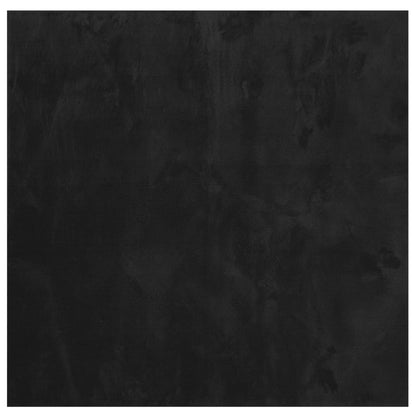 Vloerkleed Huarte Laagpolig Zacht Wasbaar Zwart 120 x 120 cm