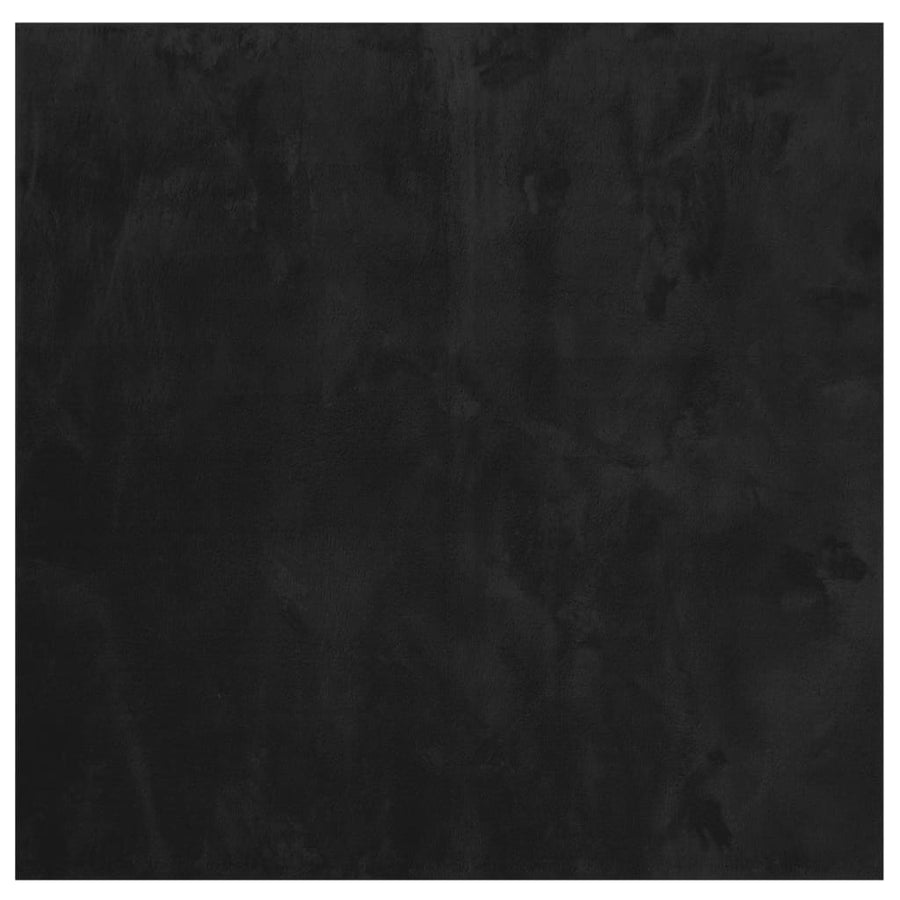 Vloerkleed Huarte Laagpolig Zacht Wasbaar Zwart 120 x 120 cm