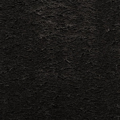 Vloerkleed Huarte Laagpolig Zacht Wasbaar Zwart 120 x 120 cm