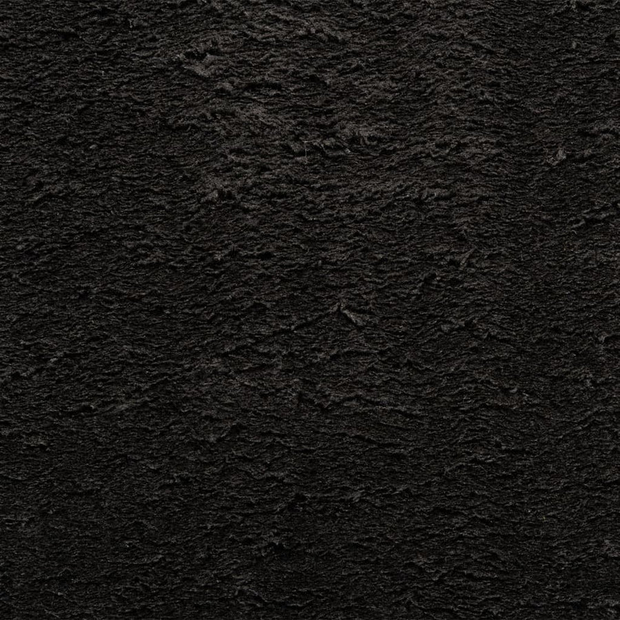 Vloerkleed Huarte Laagpolig Zacht Wasbaar Zwart 120 x 120 cm