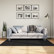 Vloerkleed 120x170 cm zwart laagpolig wasbaar