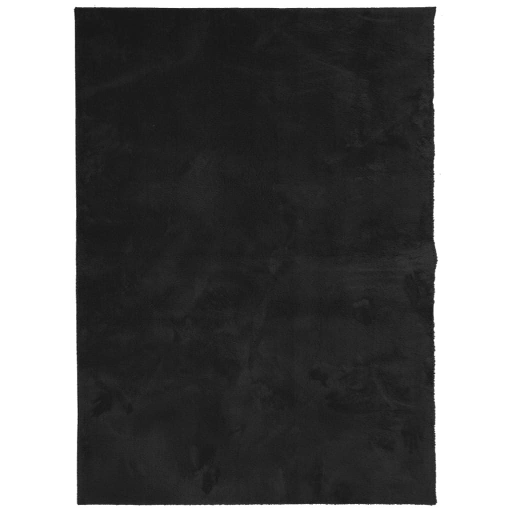 Vloerkleed Huarte Laagpolig Zacht Wasbaar Zwart 240 x 340 cm