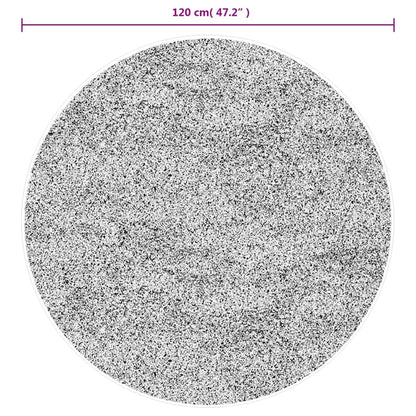 Vloerkleed Huarte Laagpolig Zacht Wasbaar Zwart Ø 120 cm
