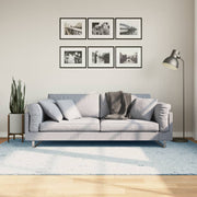 Vloerkleed 160x230 cm laagpolig zacht wasbaar blauw