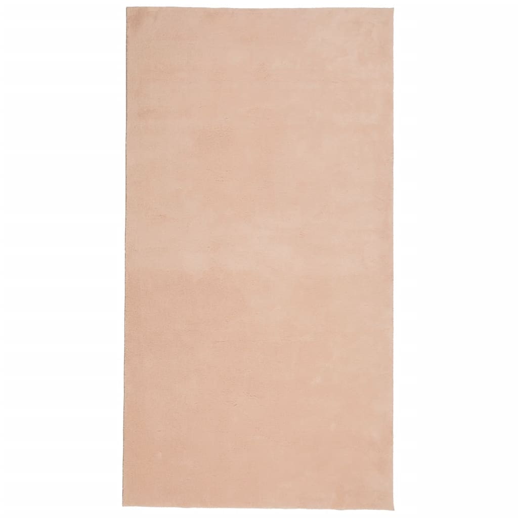 Vloerkleed HUARTE laagpolig zacht wasbaar 80x150 cm roze 80 x 150 cm