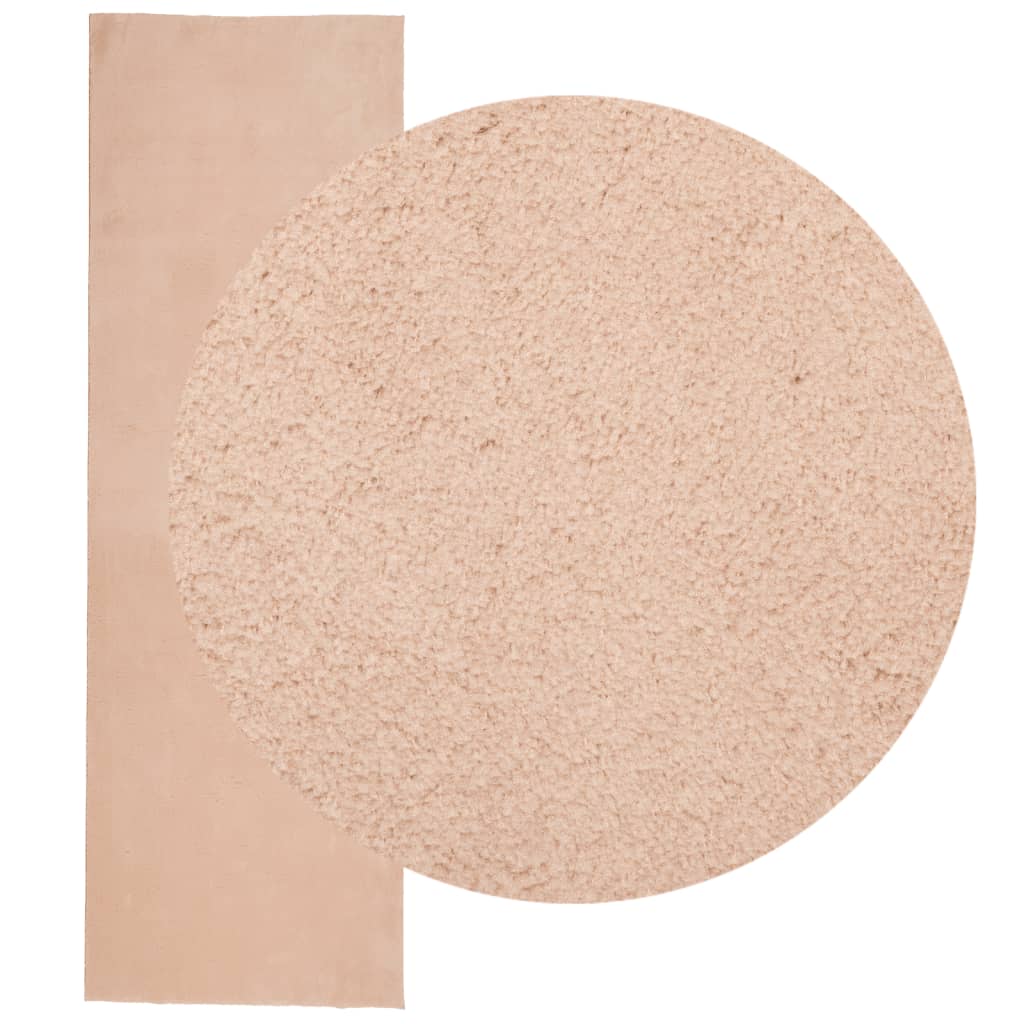 Vloerkleed Huarte Laagpolig Zacht Wasbaar Roze Rood 80 x 250 cm