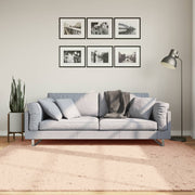 Vloerkleed 200x200 cm roze laagpolig wasbaar