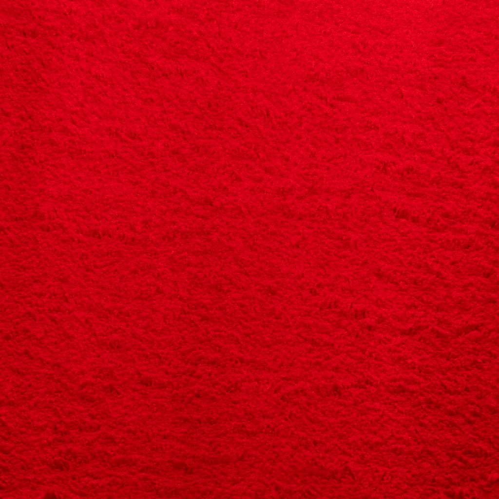Vloerkleed HUARTE laagpolig zacht wasbaar 80x250 cm rood 80 x 250 cm
