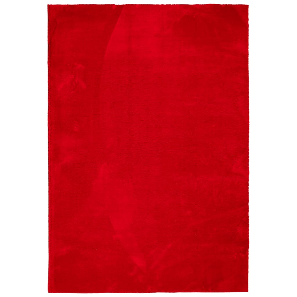 Vloerkleed HUARTE laagpolig zacht wasbaar 120x170 cm rood 120 x 170 cm
