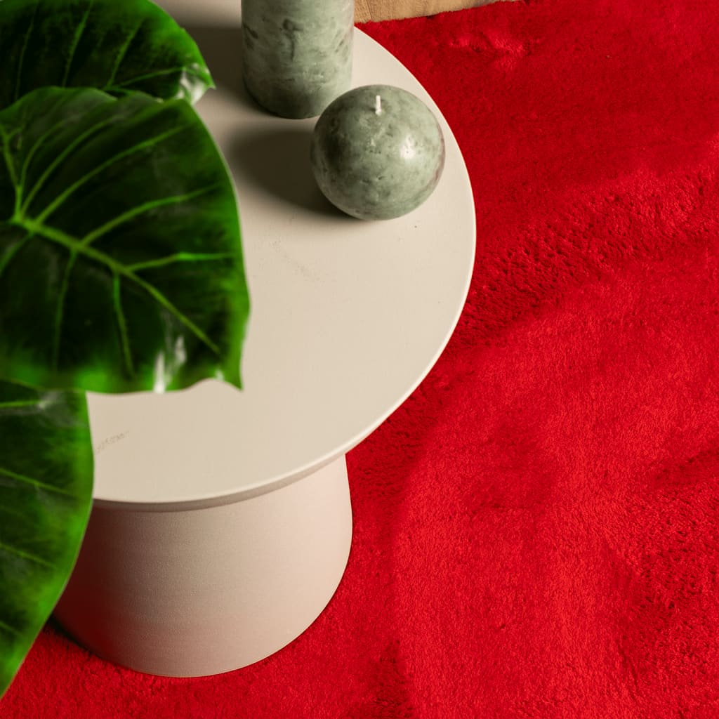 Vloerkleed HUARTE laagpolig zacht wasbaar 120x170 cm rood 120 x 170 cm