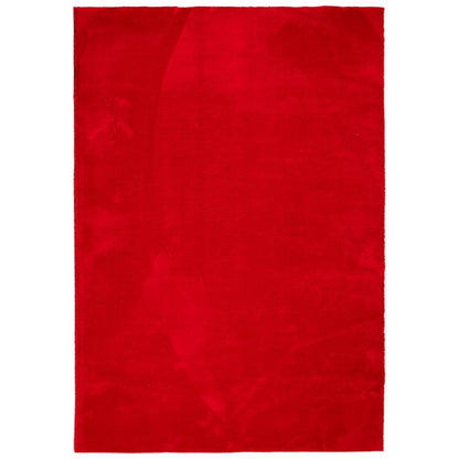 Vloerkleed HUARTE laagpolig zacht wasbaar 140x200 cm rood 140 x 200 cm