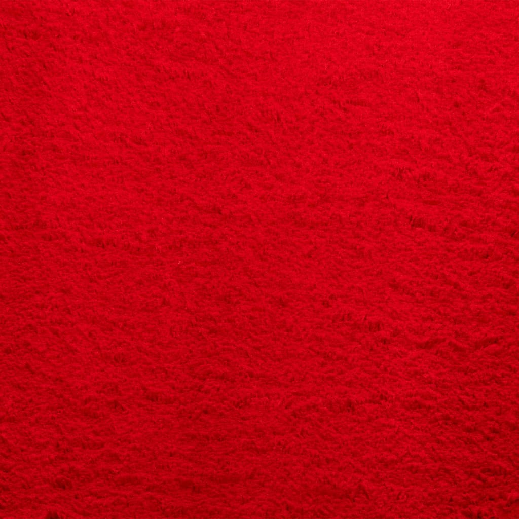Vloerkleed HUARTE laagpolig zacht wasbaar 140x200 cm rood 140 x 200 cm