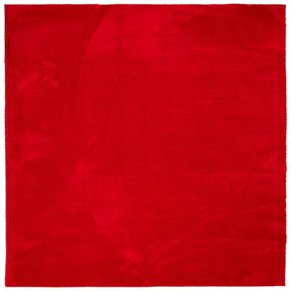 Vloerkleed HUARTE laagpolig zacht wasbaar 160x160 cm rood 160 x 160 cm