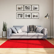 HUARTE low-pile soft washable rug 160x160 cm red