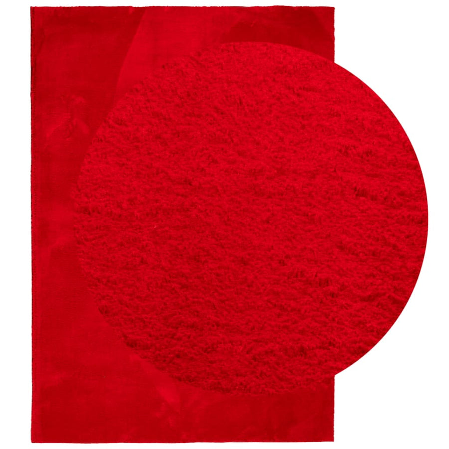 Vloerkleed HUARTE laagpolig zacht wasbaar 160x230 cm rood 160 x 230 cm
