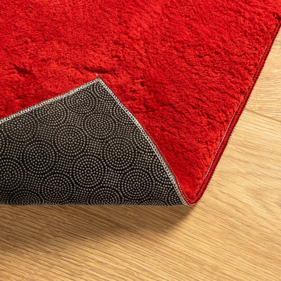 Vloerkleed HUARTE laagpolig zacht wasbaar 160x230 cm rood 160 x 230 cm