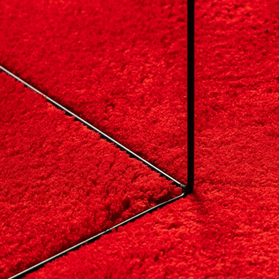 Vloerkleed HUARTE laagpolig zacht wasbaar 160x230 cm rood 160 x 230 cm