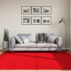 Vloerkleed HUARTE laagpolig zacht wasbaar 200x200 cm rood 200 x 200 cm