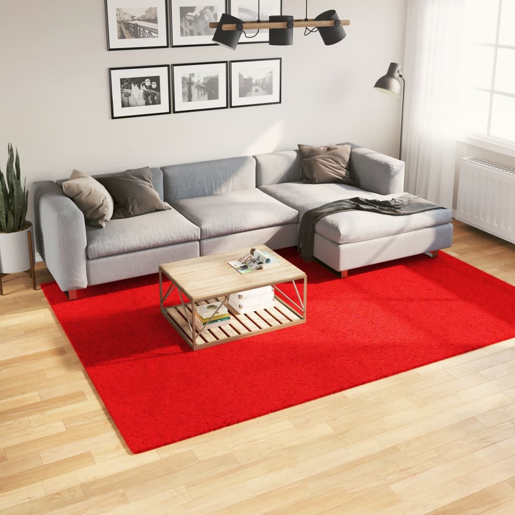 Vloerkleed Huarte Laagpolig Zacht Wasbaar Rood 200 x 280 cm