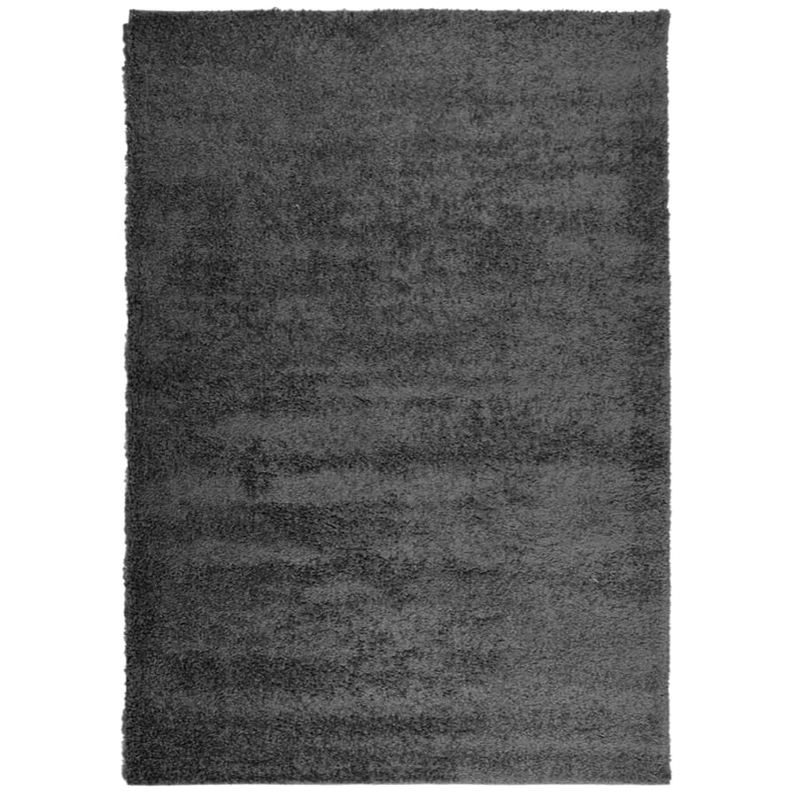 Vloerkleed PAMPLONA shaggy hoogpolig 120x170 cm antraciet