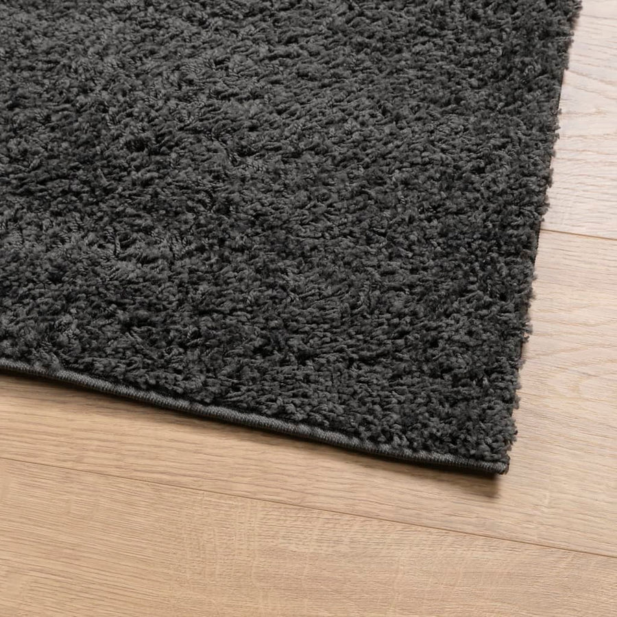 Vloerkleed PAMPLONA shaggy hoogpolig 120x170 cm antraciet