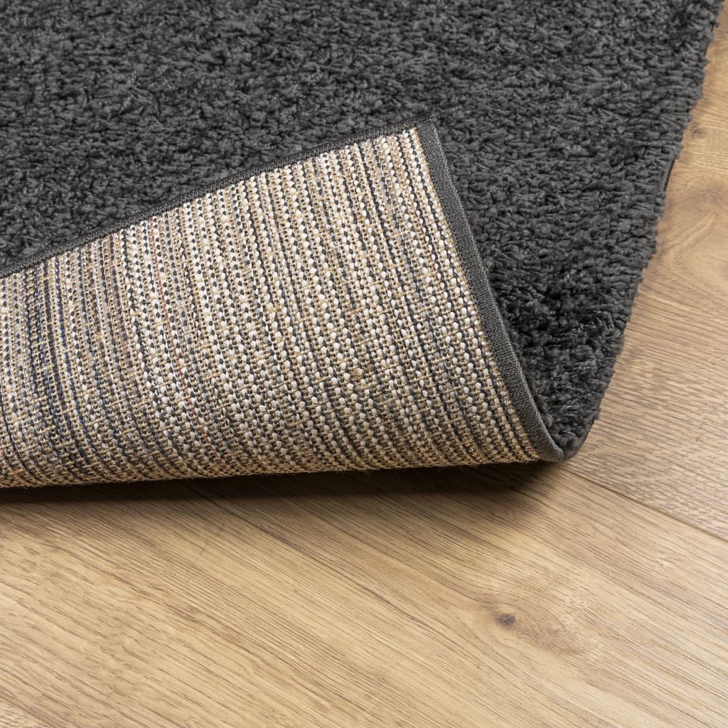 Vloerkleed PAMPLONA shaggy hoogpolig 120x170 cm antraciet
